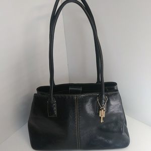 Fossil Purse Handbag Black Leather